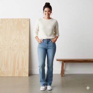 Old Navy The Sweetheart Bootcut Blue Jeans Womens 4 Denim Distressed Casual